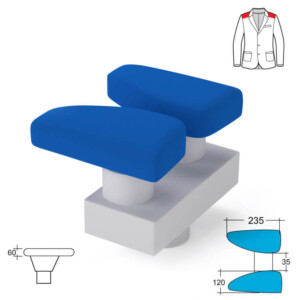 Manecar dublu pentru calcat umeri diametru 85 mm- PRIMULA F16