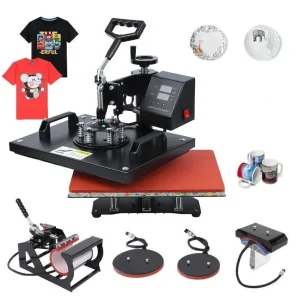 Presa de transfer termic multifunctionala 5 in 1 – 30 × 38 cm, 1250 W